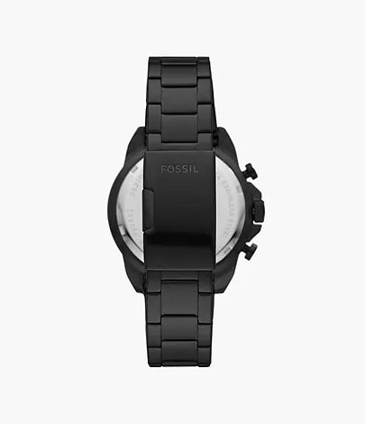 Men's Fossil Bronson Chronograph Black Stainless Steel Watch in 44mm - FS5851
